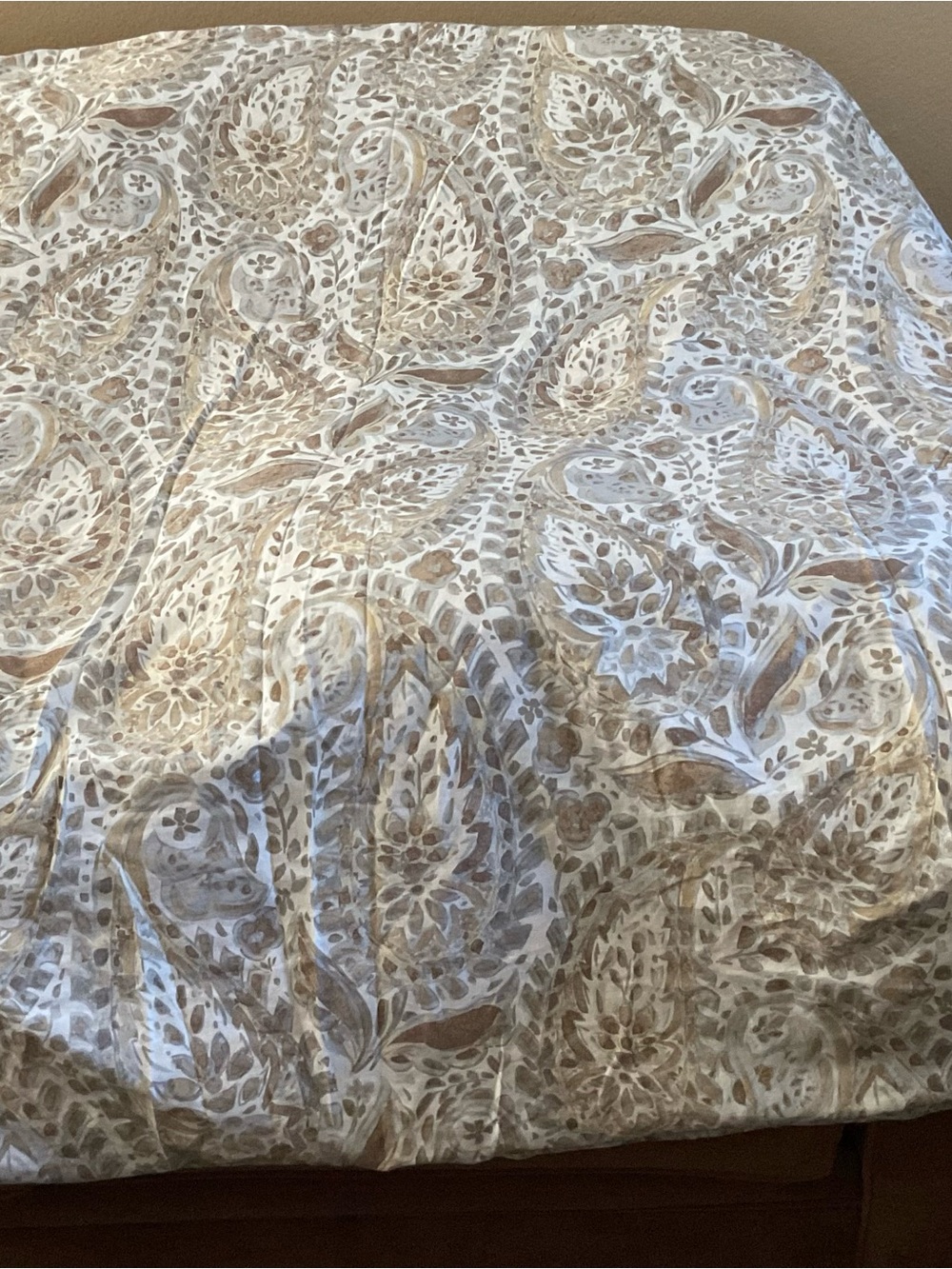 Ralph Lauren Naomi Tan Paisley KING Duvet Cover Set 3 Pieces